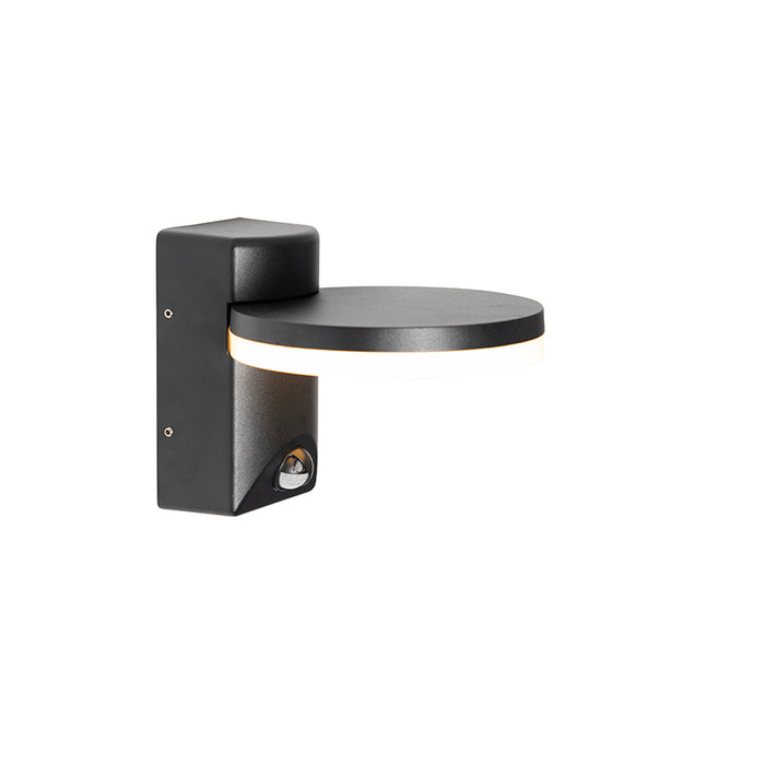 QAZQA Buiten wandlamp zwart incl. LED IP54 bewegingssensor - Esmee