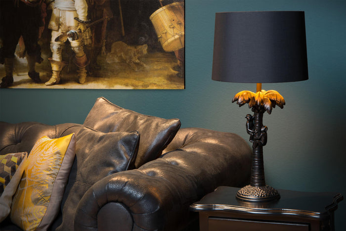 Lucide EXTRAVAGANZA COCONUT Tafellamp - Zwart