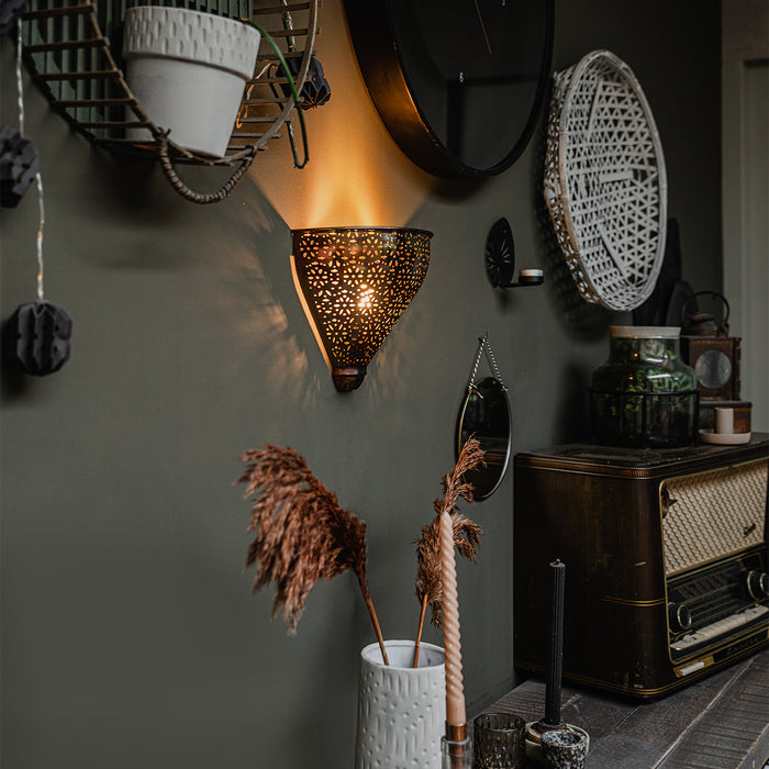 QAZQA Oosterse wandlamp koper - Muraf