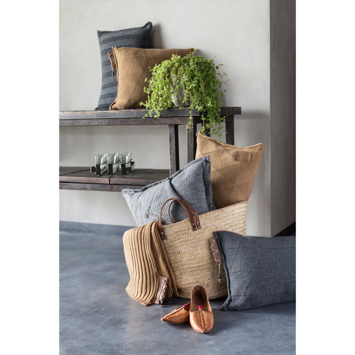 Knit Factory Jay Sierkussen - Licht Grijs - 50x50 cm