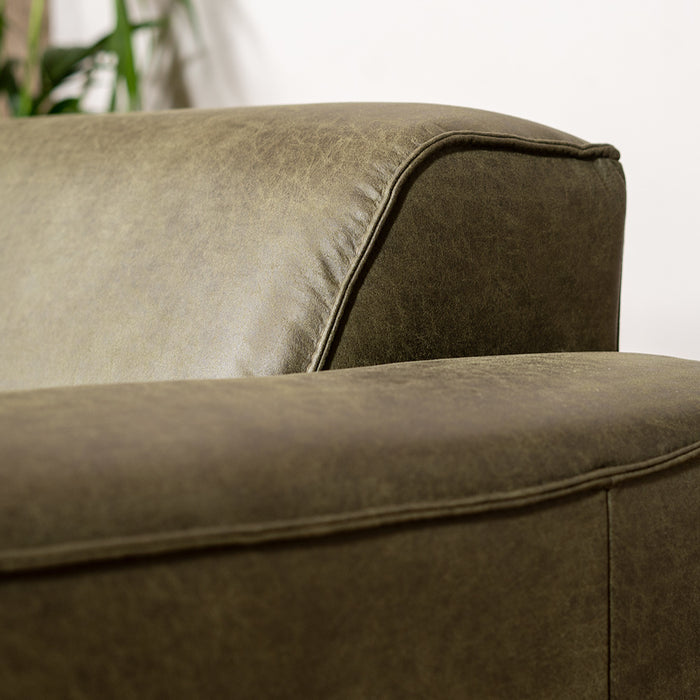 Bronx71 Industriele bank 2,5-zits Vegas olijfgroen