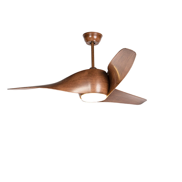 QAZQA Plafondventilator hout incl. LED met afstandsbediening -