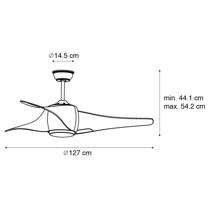 QAZQA Plafondventilator hout incl. LED met afstandsbediening -