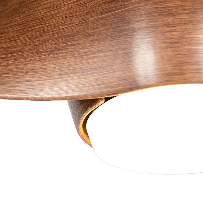 QAZQA Plafondventilator hout incl. LED met afstandsbediening -