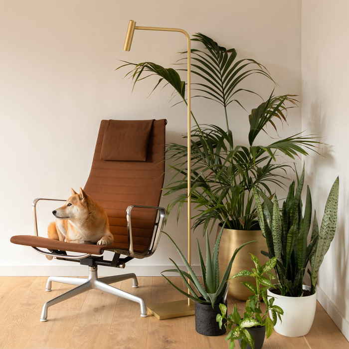 Atmooz Vloerlamp Pomery Brons - Industriele Staande Lamp