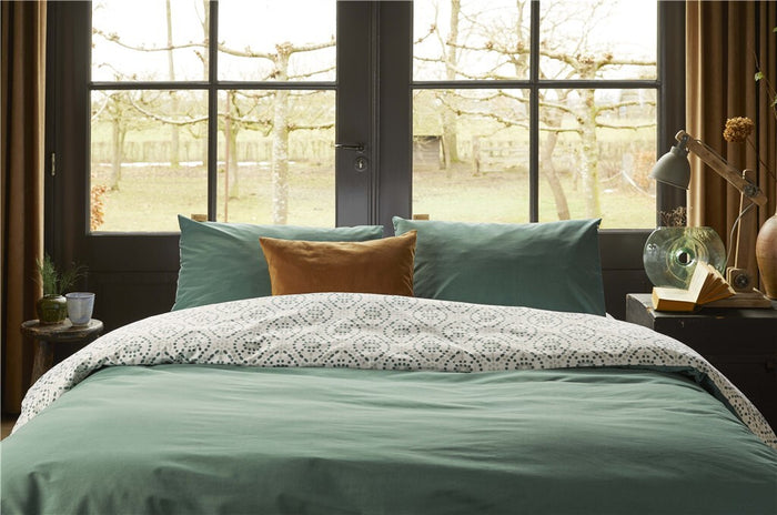 Walra - Dekbedovertrek Little Tiles - 140x220 - Groen