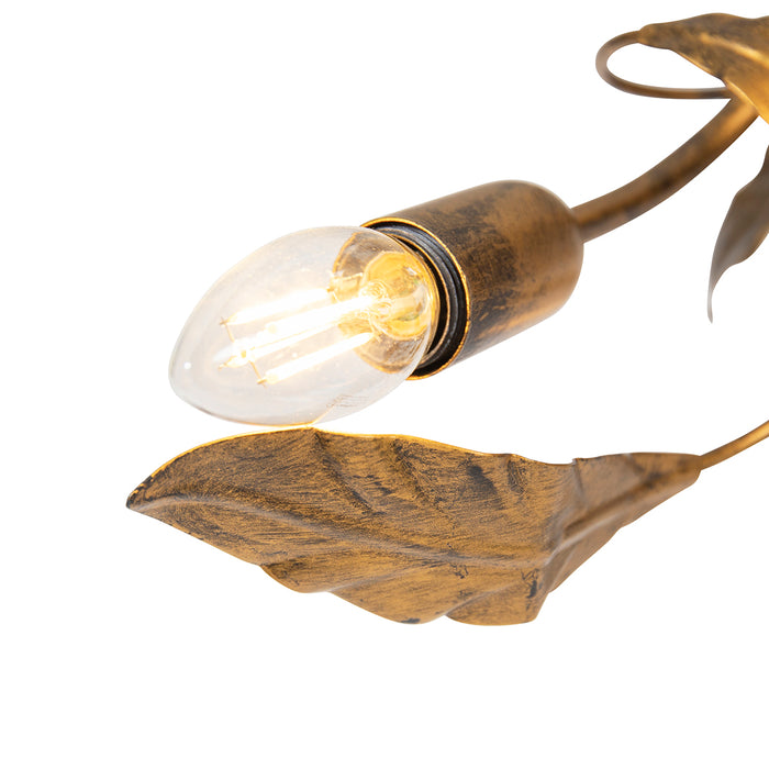 QAZQA Vintage hanglamp antiek goud 6-lichts - Linden