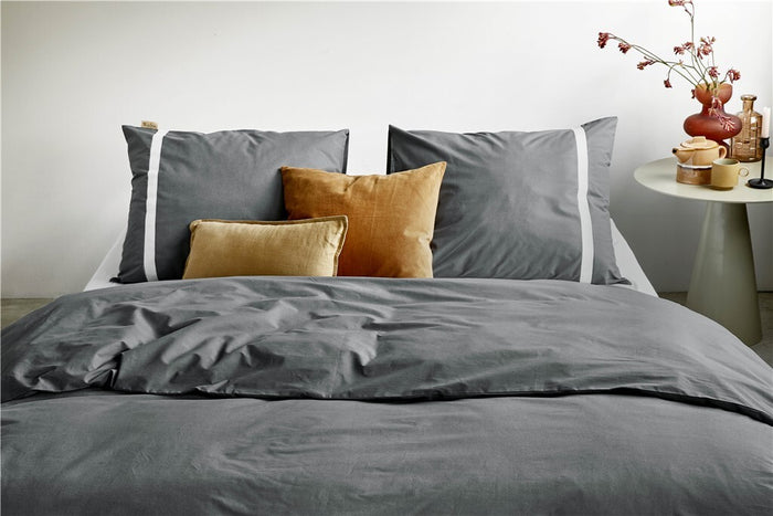 Walra - Dekbedovertrek Timeless Chic - 140x220 - Antraciet