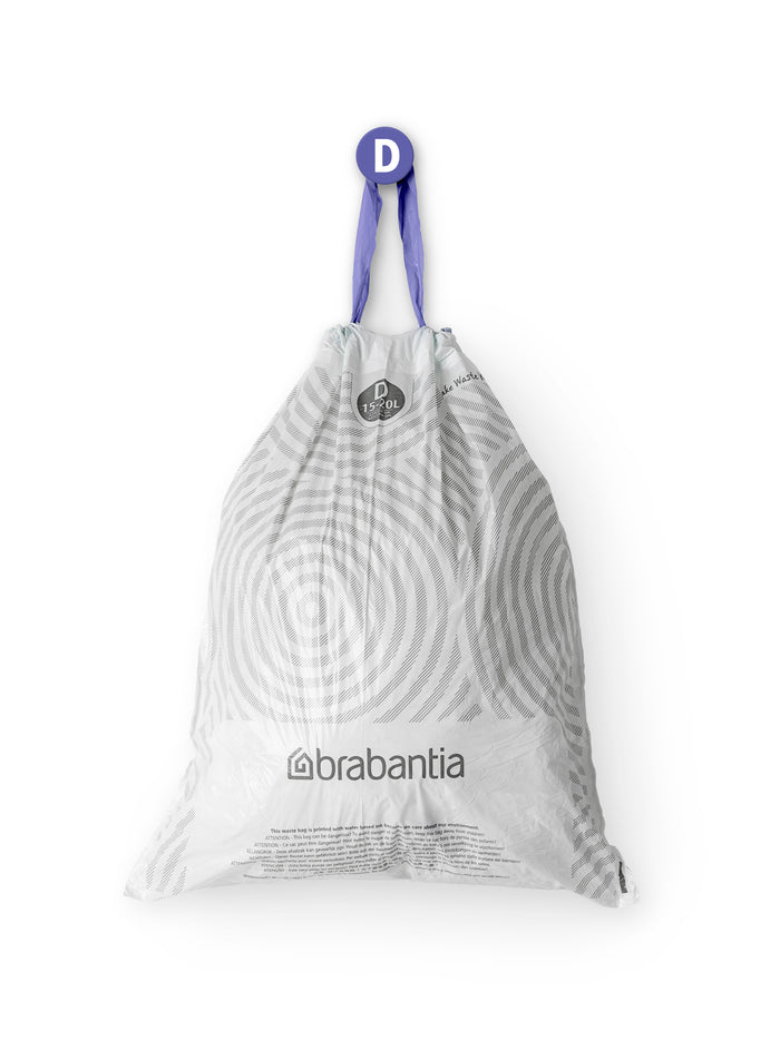 Brabantia Type D PerfectFit Afvalzak 15-20 Liter - 20 zakken