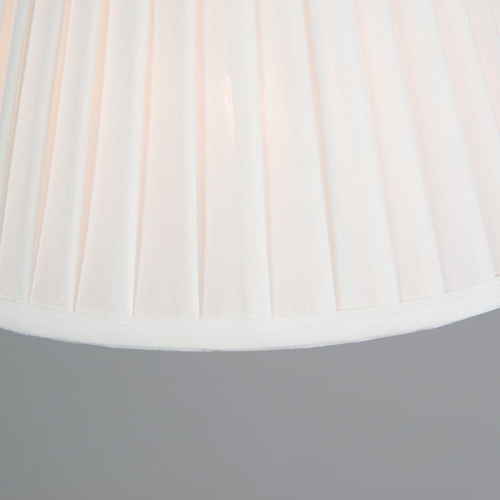 QAZQA Retro hanglamp crème 25 cm - Plisse
