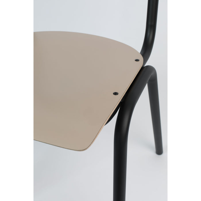 Zuiver Back To School Eetkamerstoelen  Mat Beige - Set van 4