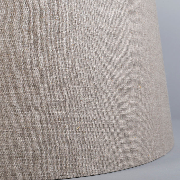 QAZQA Linnen lampenkap grijs rond schuin 55|45|28