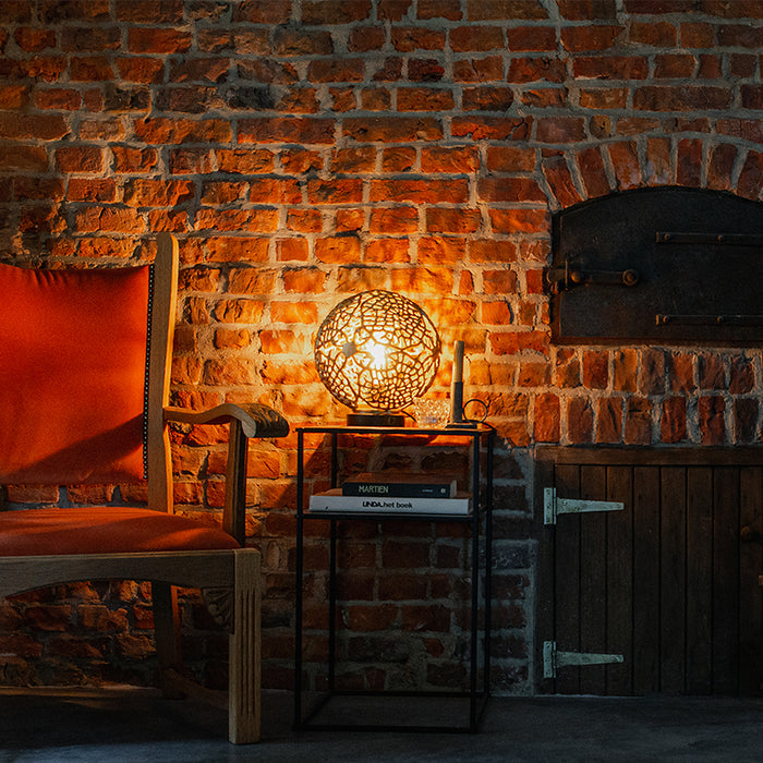 QAZQA Art deco tafellamp goud met zwart - Maro