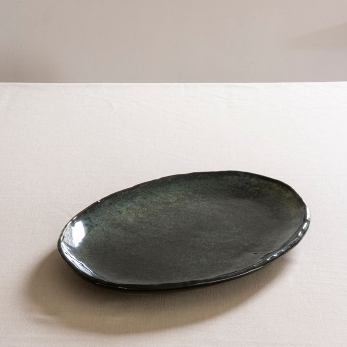 Organic by Dutch Rose Amsterdam ovale schaal 40x28 cm - groen