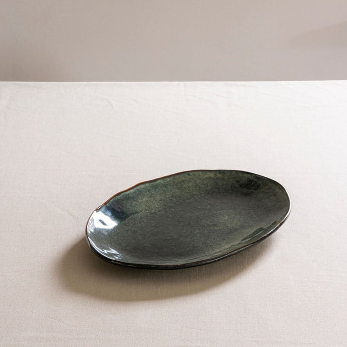 Dutch Rose Ovale schaal 34x23 cm Groen