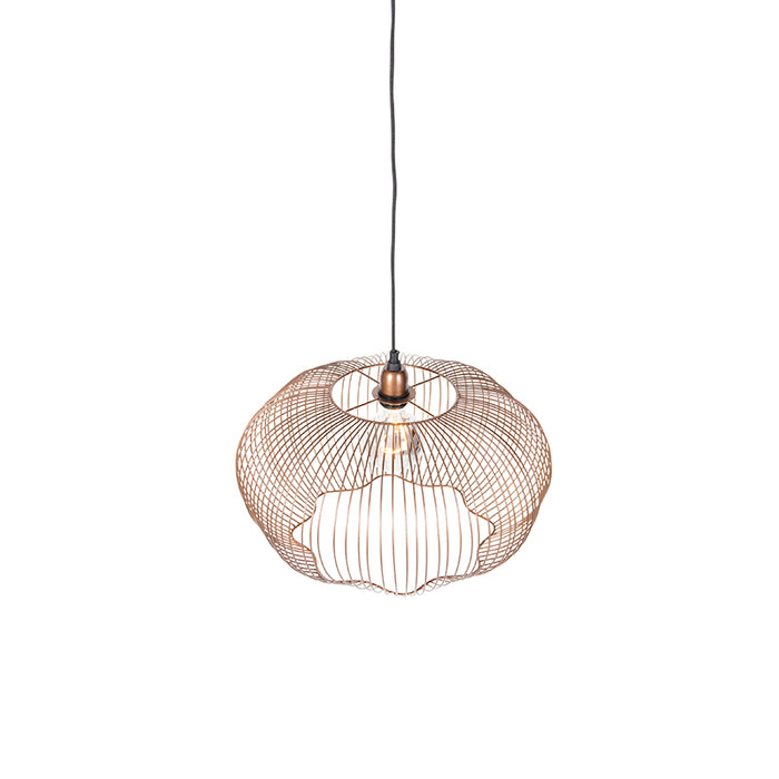 QAZQA Industriële hanglamp koper 49 cm - Finn