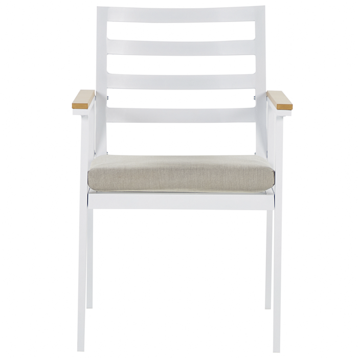 Beliani - CAVOLI - Tuinset voor 4 - Wit|Beige - Aluminium