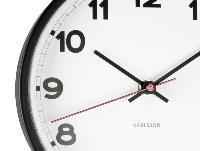 Karlsson - Wandklok New Classic - Small - Wit - Ø20cm