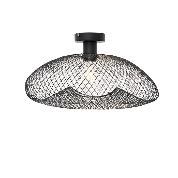 QAZQA Moderne plafondlamp zwart - Zora