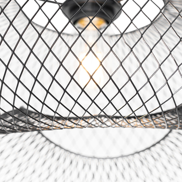 QAZQA Moderne plafondlamp zwart - Zora