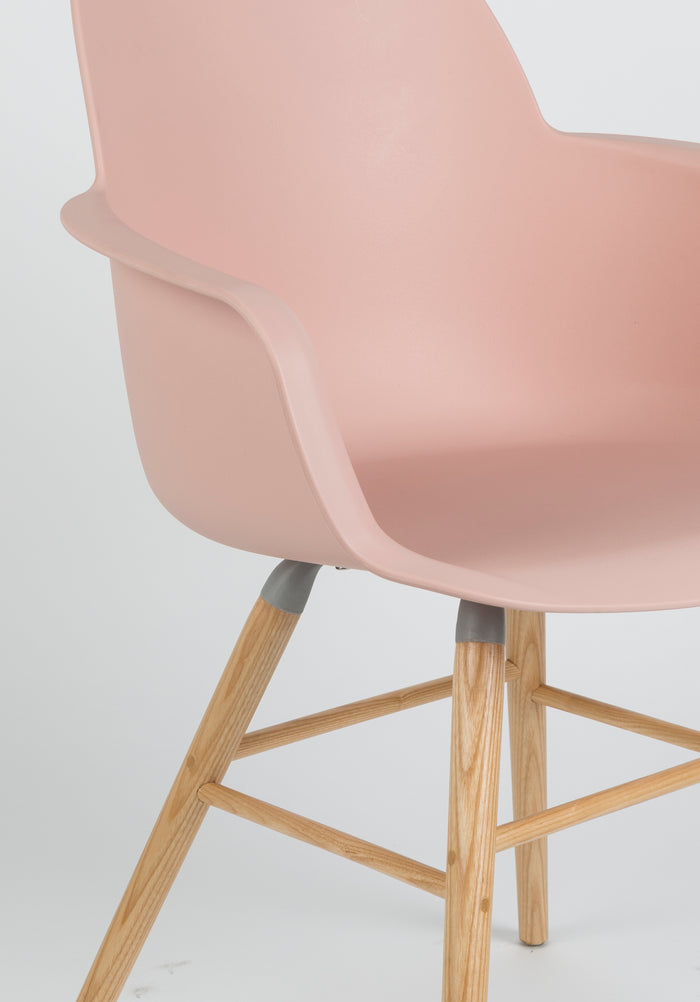 Zuiver Albert Kuip Eetkamerstoelen armleuning Roze - Set van 2