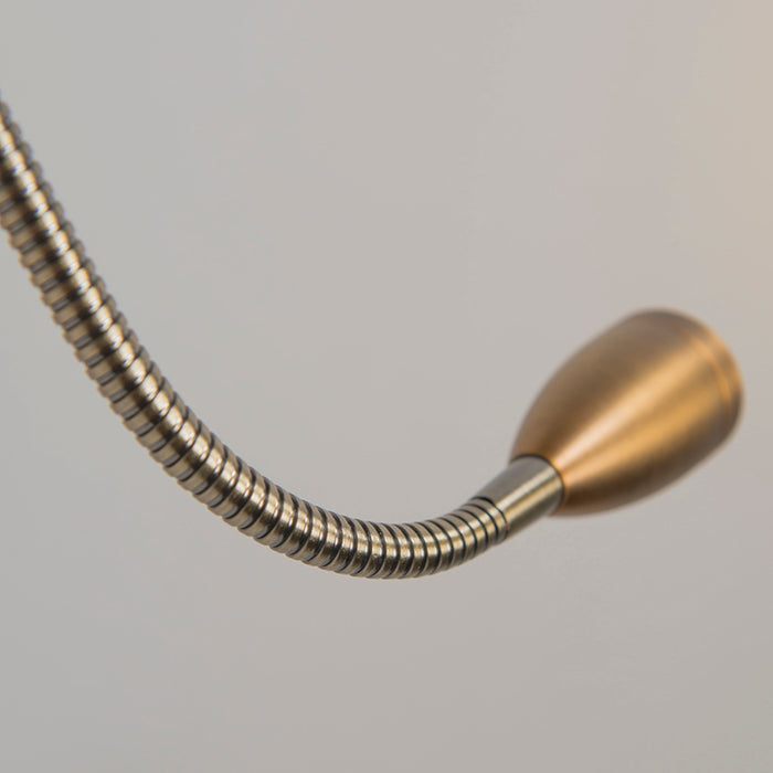 QAZQA Wandlamp brons incl. LED met leesarm - Brescia Combi