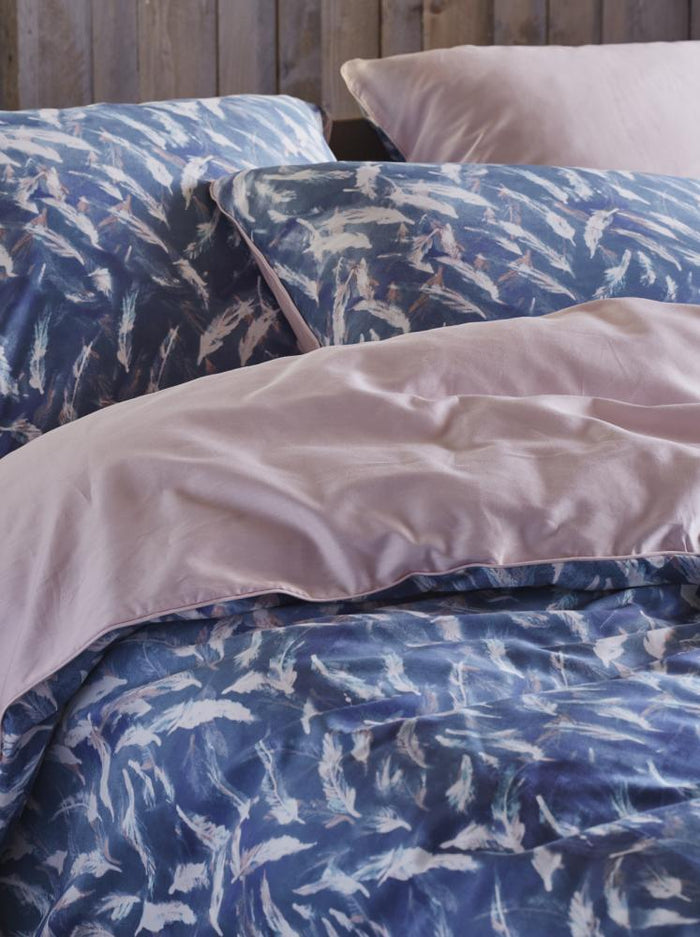 Esprit Dekbedovertrek Esprit Katoen Satijn Feather blauw