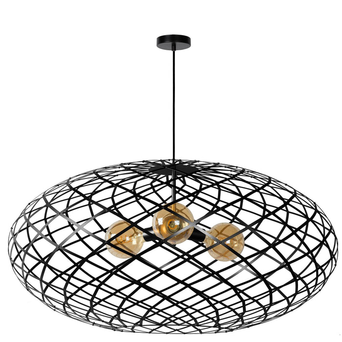 Lucide WOLFRAM Hanglamp 3xE27 - Zwart