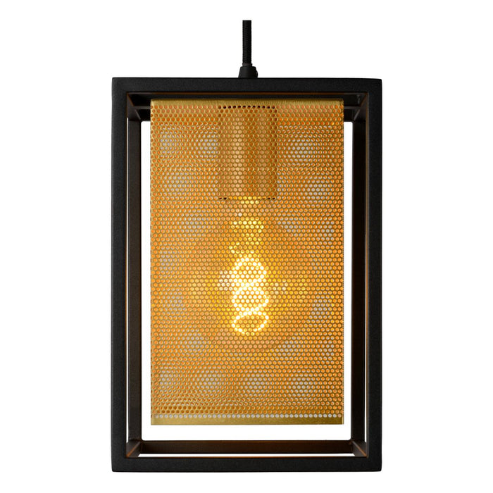 Lucide SANSA Hanglamp 1xE27 - Zwart