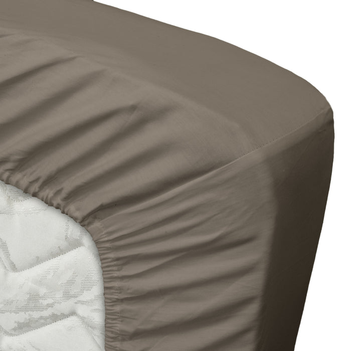 Ten Cate Katoensatijnen Hoeslaken - 180x200 - Taupe