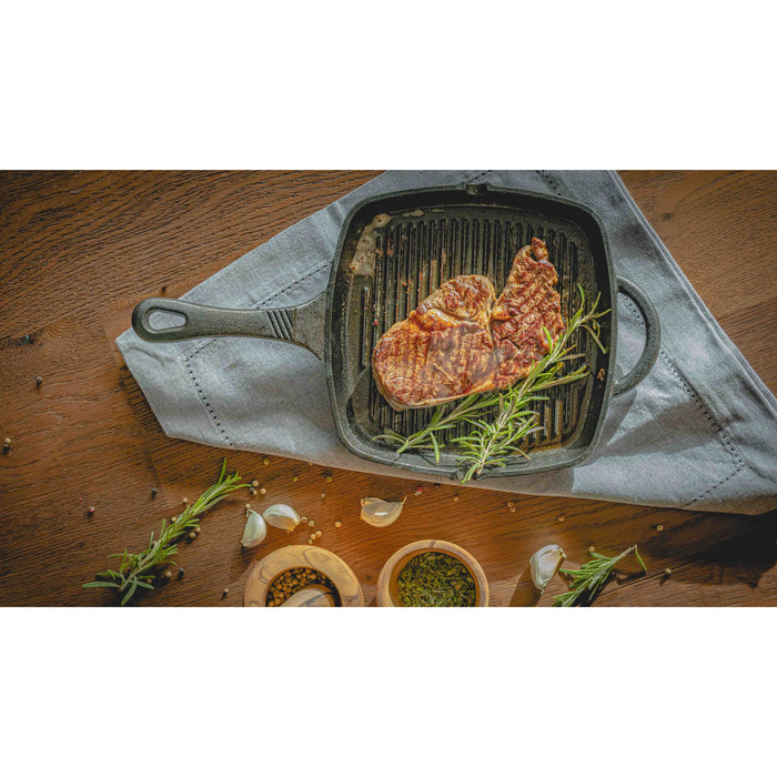 Blackwell Grillpan Gietijzer - 23 x 23 cm - Zonder anti-aanbaklaag