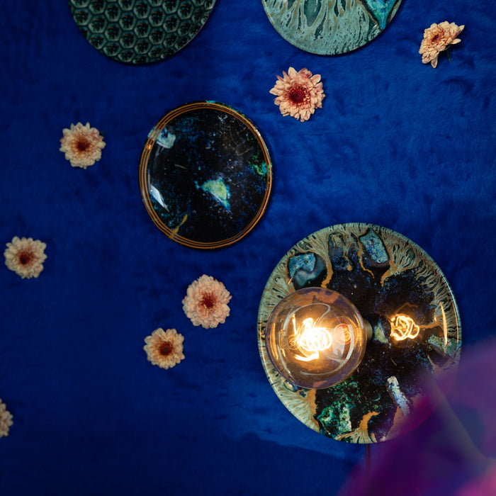 Bold Monkey No Food Here wandlamp (set van 4) hexagon - Groen