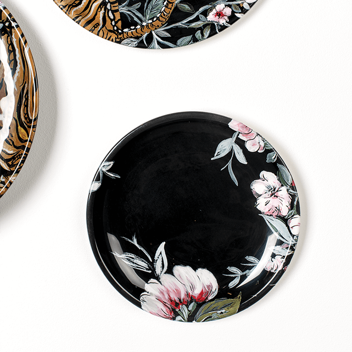 Bold Monkey No Food Here wandlamp tijger - Set van 4 - Zwart