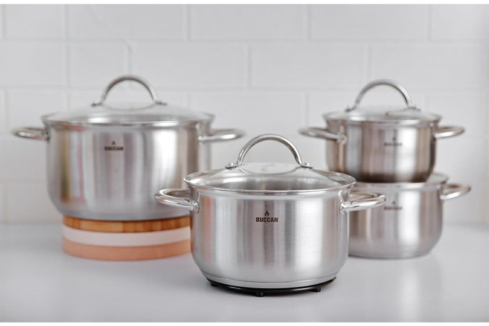 Buccan - Luxe RVS pannenset - 27 delig - Zilver