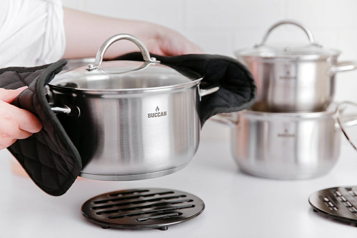 Buccan - Luxe RVS pannenset - 27 delig - Zilver