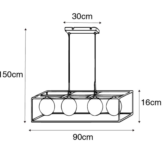 QAZQA Design hanglamp goud met wit glas 4-lichts - Aniek