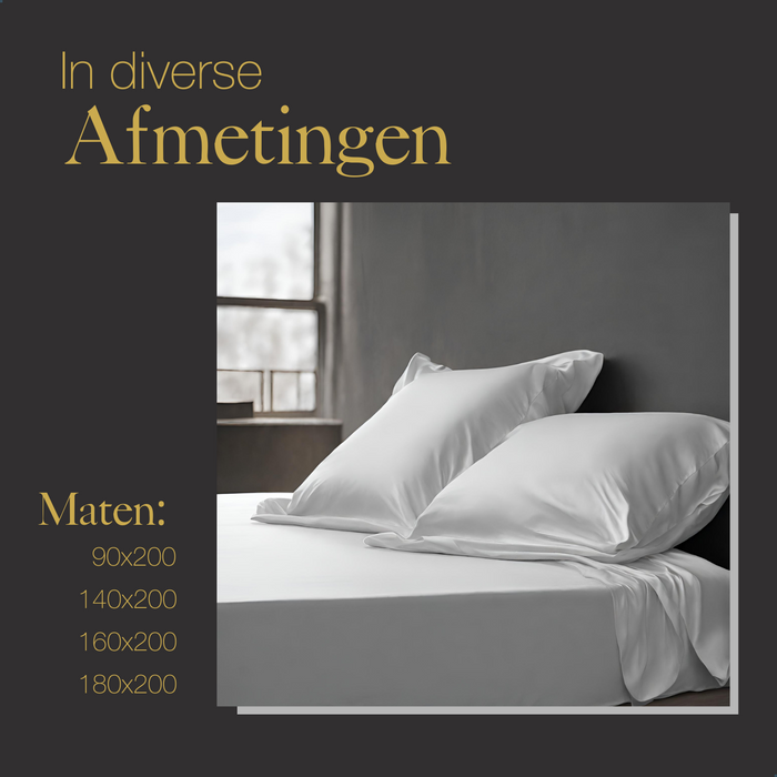 Ten Cate Premium Katoensatijnen Hoeslaken 180x200 - White Whisper