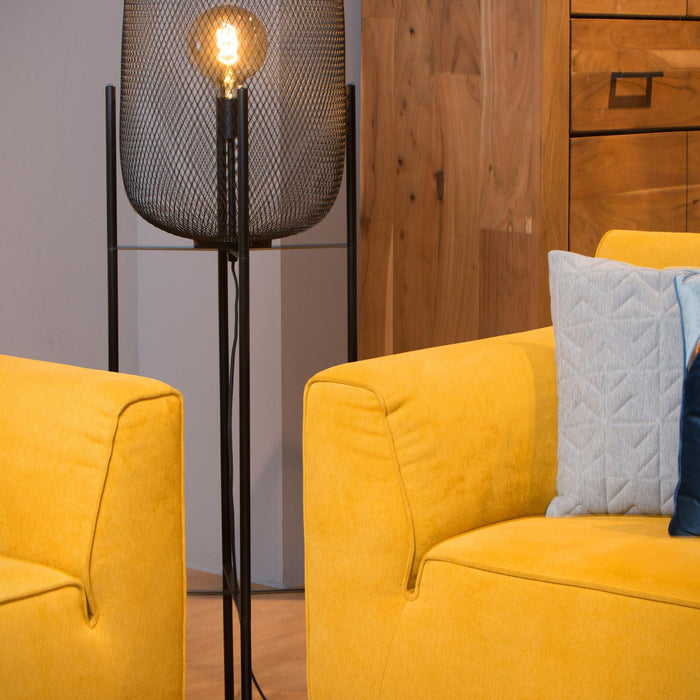 Lucide MESH Vloerlamp - Zwart