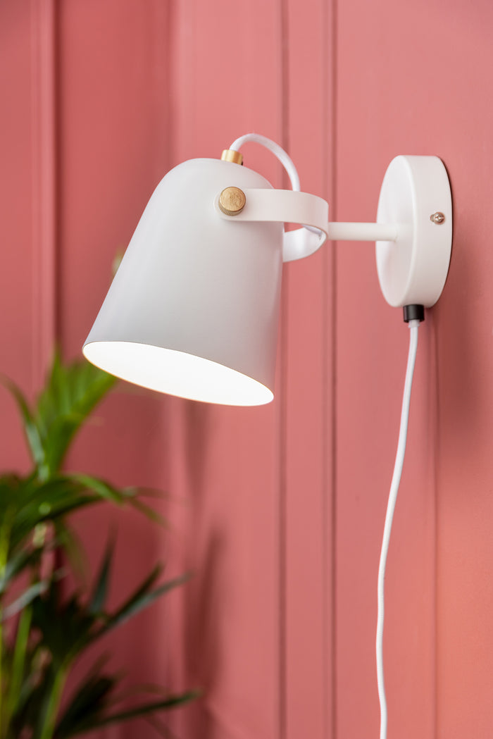 Leitmotiv - Wall lamp Steady metal matt white