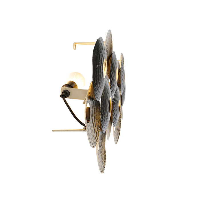 QAZQA Art deco oosterse wandlamp antiek goud 3-lichts - Balla