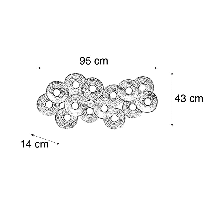 QAZQA Art deco oosterse wandlamp antiek goud 3-lichts - Balla