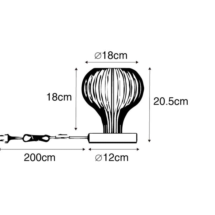 QAZQA Moderne tafellamp bruin - Saffira