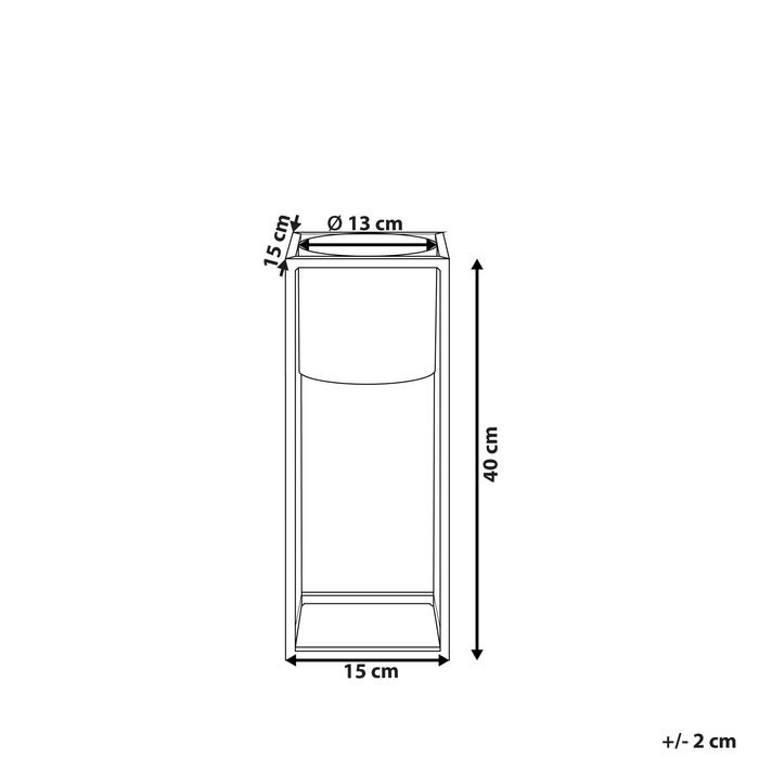Beliani - IDRA - Plantenbak - Zwart - 15 cm - IJzer