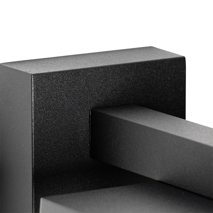 QAZQA Industriële buiten wandlantaarn zwart IP44 - Charlois