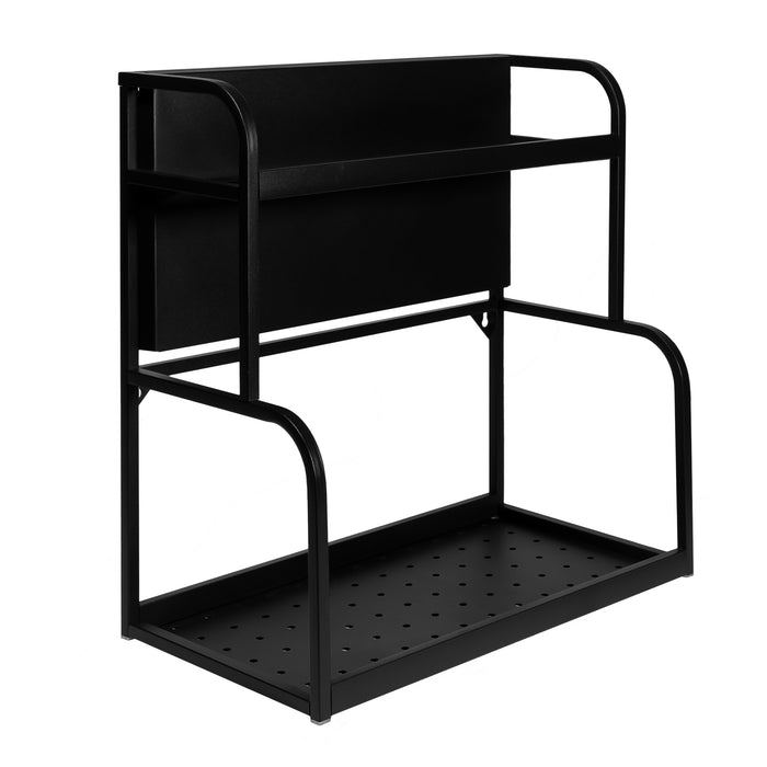 QUVIO Keukenrek deluxe aanrecht - Zwart