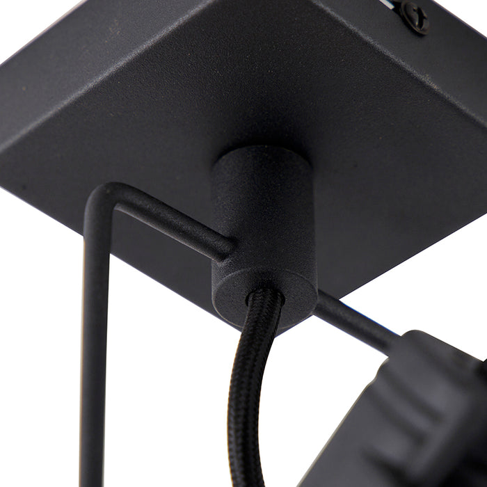 QAZQA Industriële spot zwart - Suplux