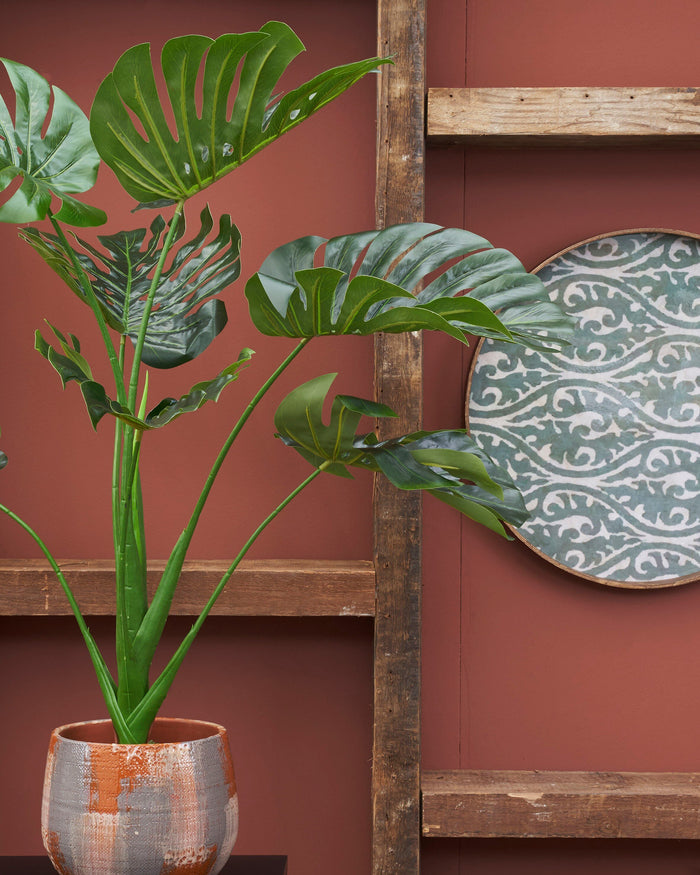 Mica Decorations Monstera Kunstplant - H100 x Ø70 cm - Groen
