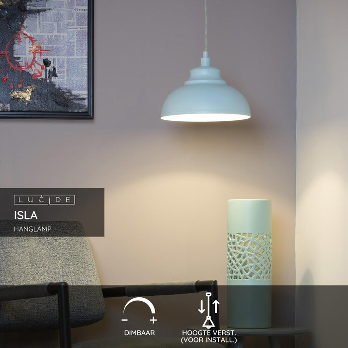 Lucide ISLA Hanglamp - Pastel blauw
