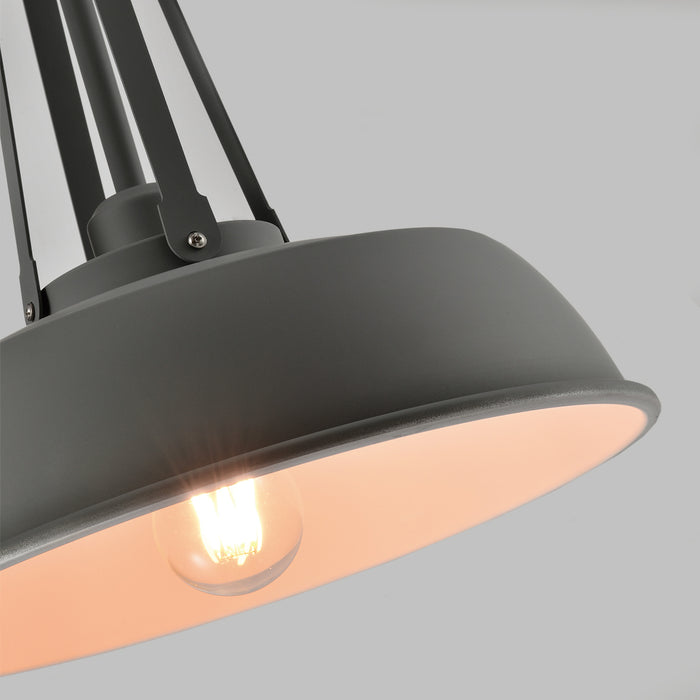 QUVIO Hanglamp rond grijs - QUV5080L-GREY