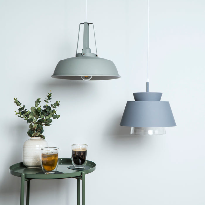 QUVIO Hanglamp rond grijs - QUV5080L-GREY